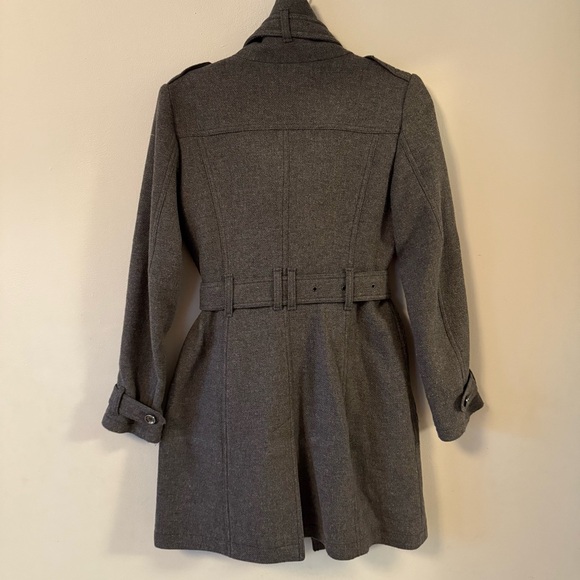 Burberry Brit Charcoal Slim Wool Coat for Women - Picture 6 of 8